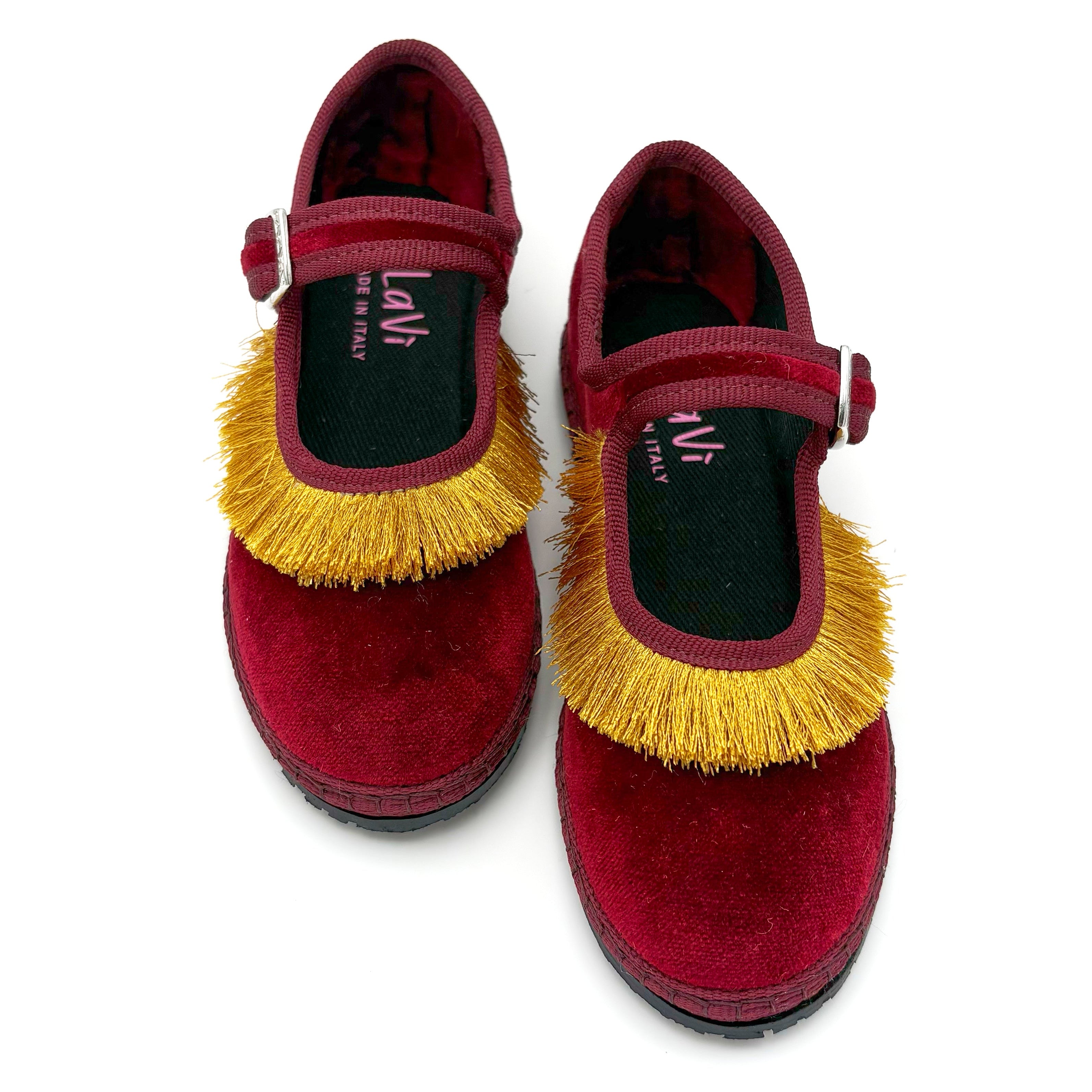 LaVì Baby Frangia Bordeaux-Oro