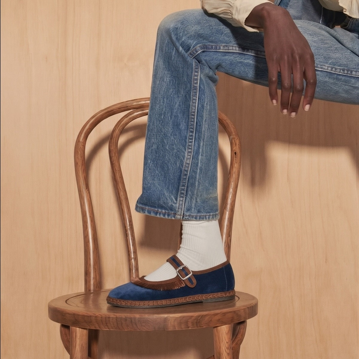 LaVì Woman Fringe BLUE/BROWN