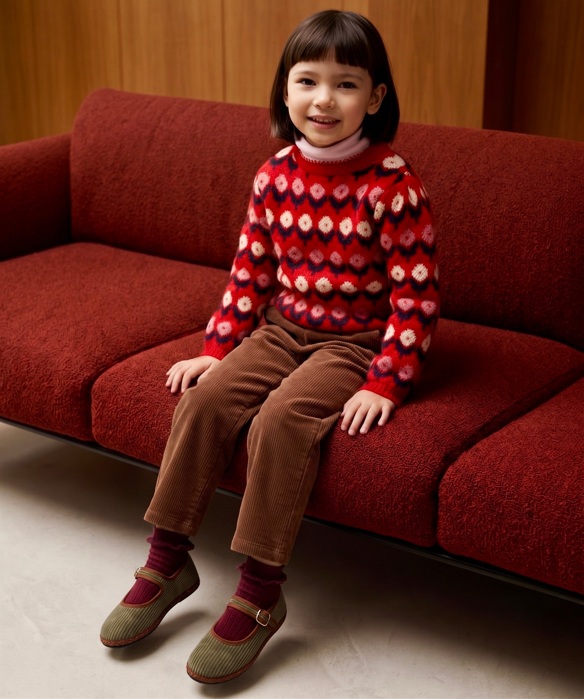 LaVì Baby NINA RIBBED CAMEL/CREAM