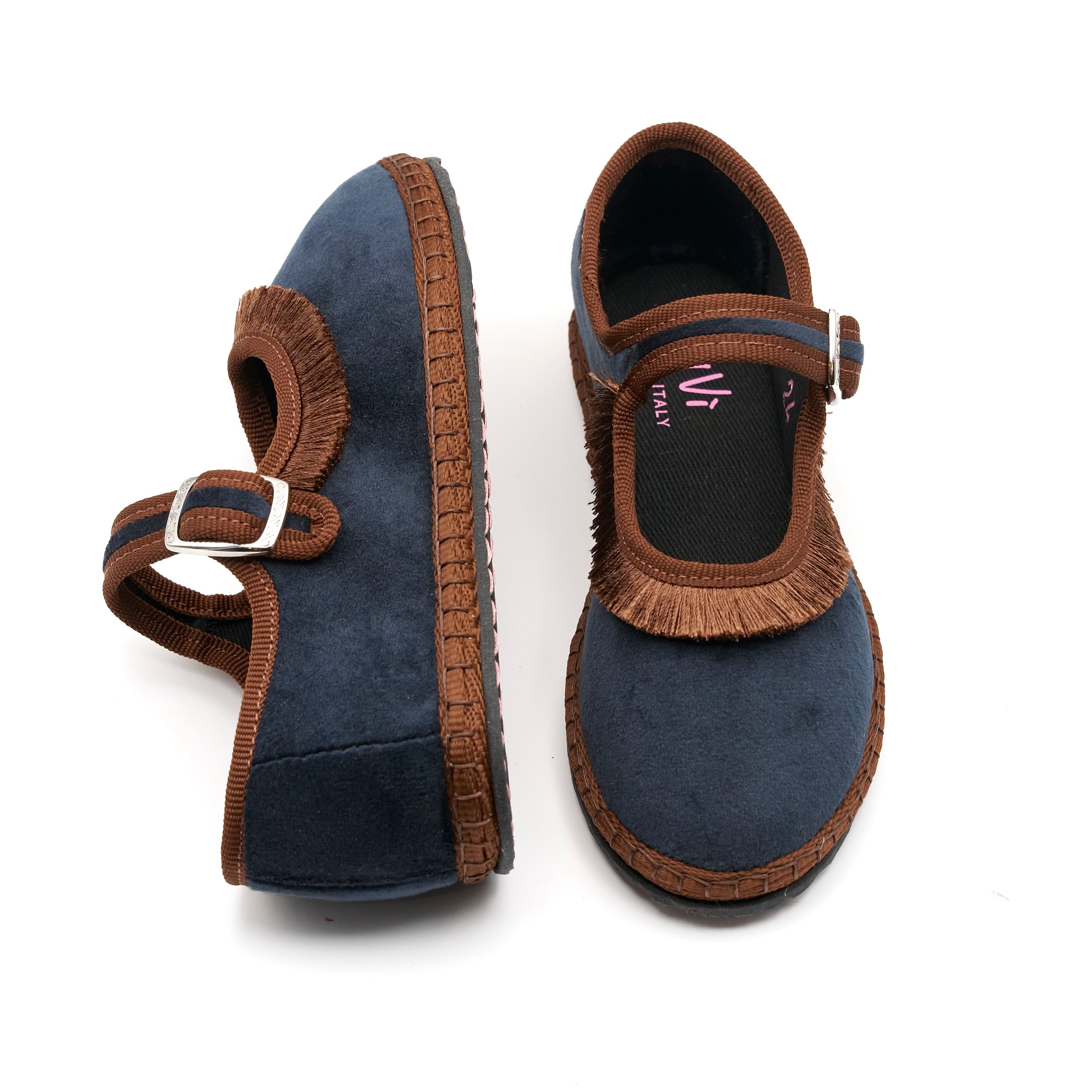 LaVì Woman Fringe BLUE/BROWN